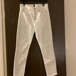 GAP White Button Fly Skinny Jean